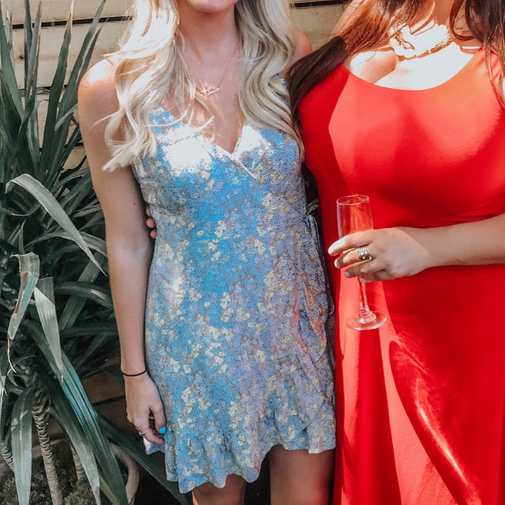 Free People All My Love Floral Wrap Dress